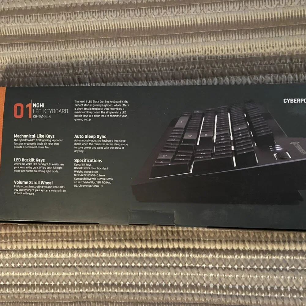 CyberpowerPC Play Ready Wired Gaming Keyboard 01 NOHI and M1 131 Gaming Mouse